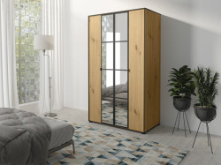 Šatní skříň Oslo I Barva korpusu: Dub - Artisan, Rozměry: 120 cm