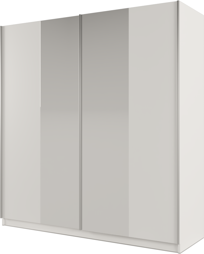 Šatní skříň Praga Barva korpusu: Bílá, Rozměry: 200 cm