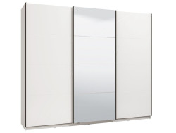 Šatní skříň s posuvnými dveřmi aubrey 270 - bílá/lesk