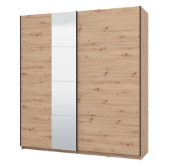 Šatní skříň se zrcadlem 200 dina - dub