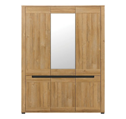Šatní skříň se zrcadlem memphis 8 - dub granson/grafit