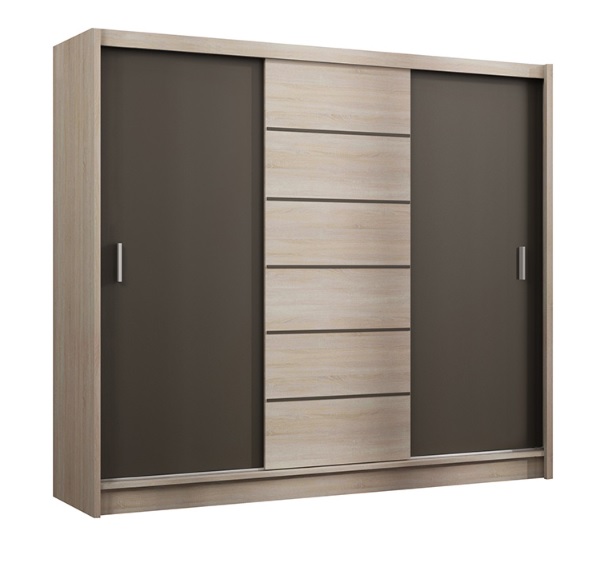 Šatní skříň Sewilla Barva korpusu: Dub - sonoma, Rozměry: 250 cm