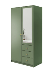 Šatní skříň Siena D2 Barva korpusu: Zelená, Rozměry: 100 cm