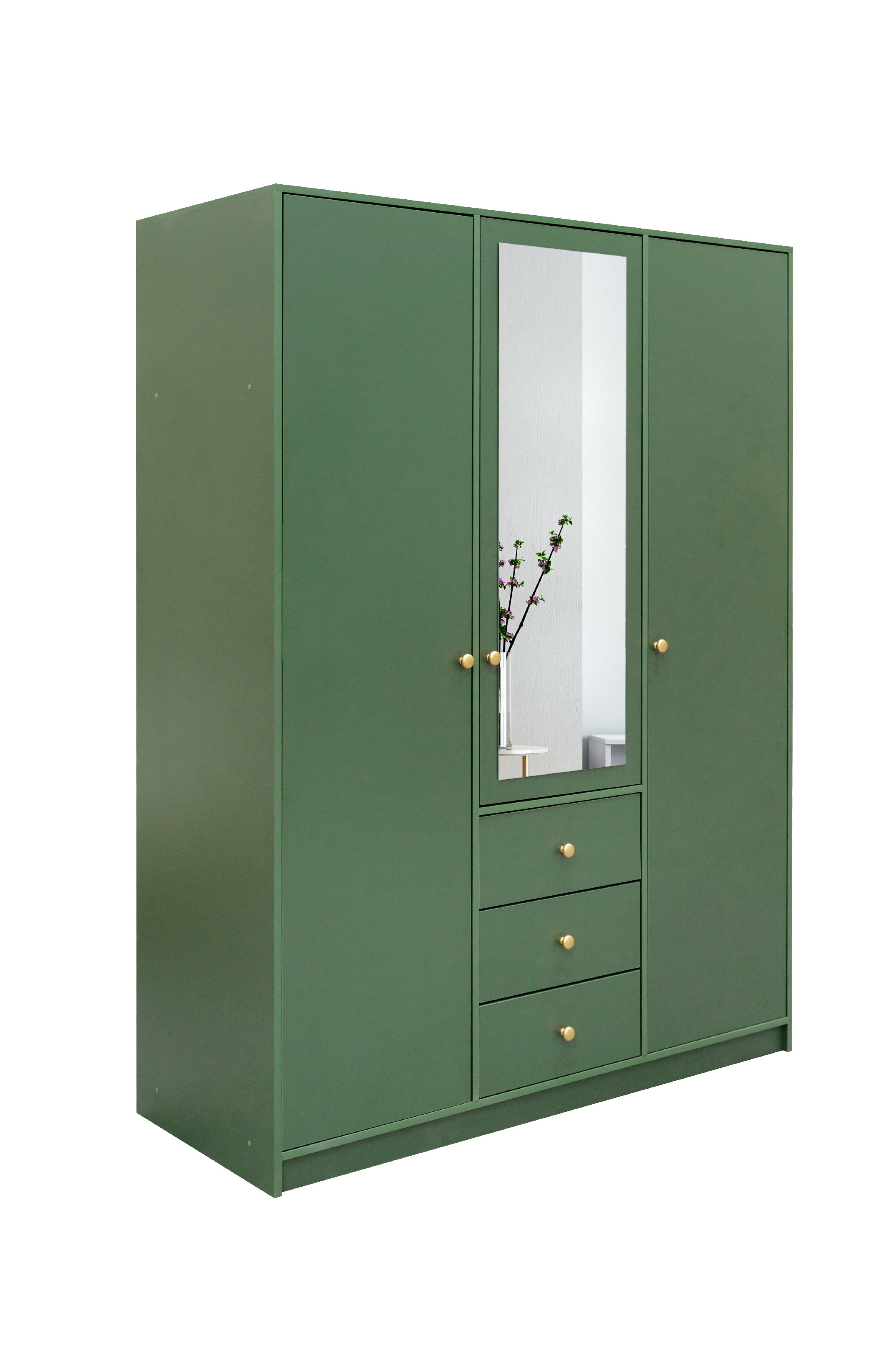 Šatní skříň Siena D3 Barva korpusu: Zelená, Rozměry: 149 cm