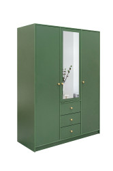 Šatní skříň Siena D3 Barva korpusu: Zelená, Rozměry: 149 cm