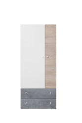 Šatní skříň Sigma SI3 Barva korpusu: Bílá/Beton, Varianta Si: Levá
