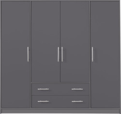 Šatní skříň Smart SR1 Varianta: Bez zrcadla, Barva korpusu + barva dveří: Antracit