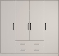 Šatní skříň Smart SR1 Varianta: Bez zrcadla, Barva korpusu + barva dveří: Kašmír