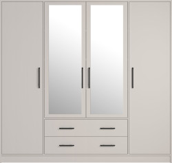 Šatní skříň Smart SR1 Varianta: Se zrcadlem, Barva korpusu + barva dveří: Kašmír