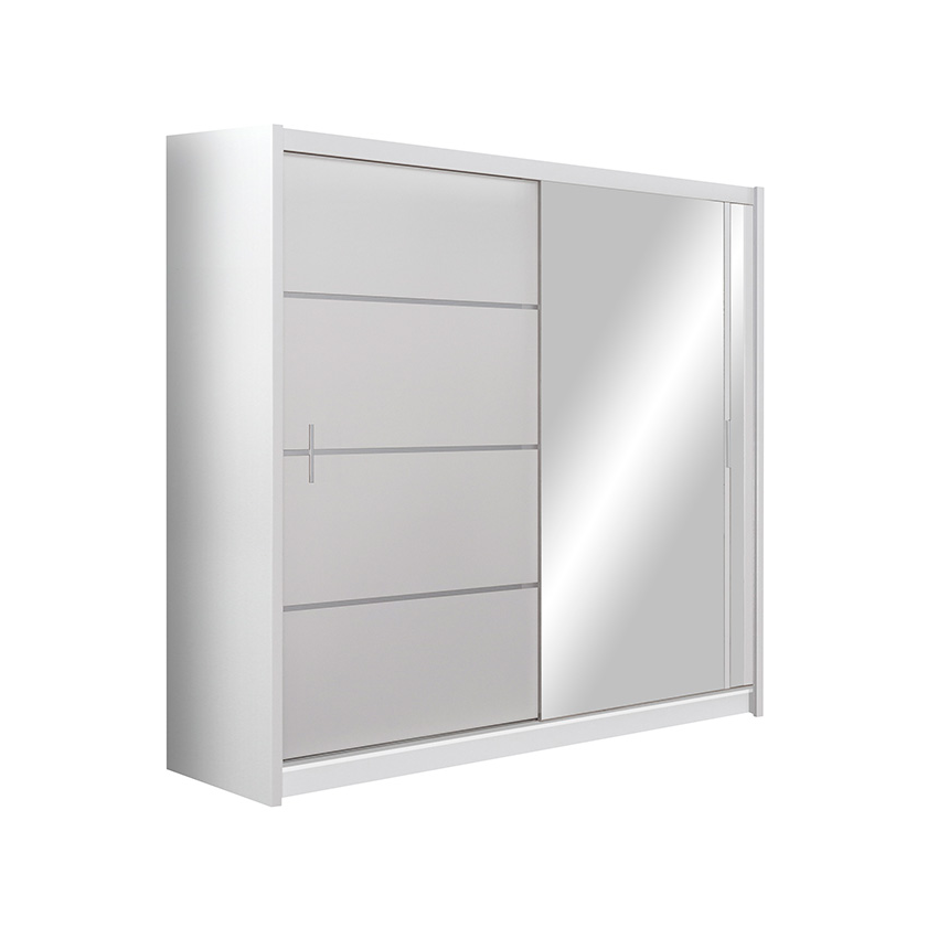 Šatní skříň Vista Barva korpusu: Bílá, Rozměry: 203 cm