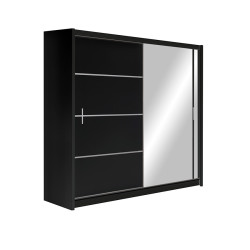 Šatní skříň Vista Barva korpusu: Černá, Rozměry: 203 cm