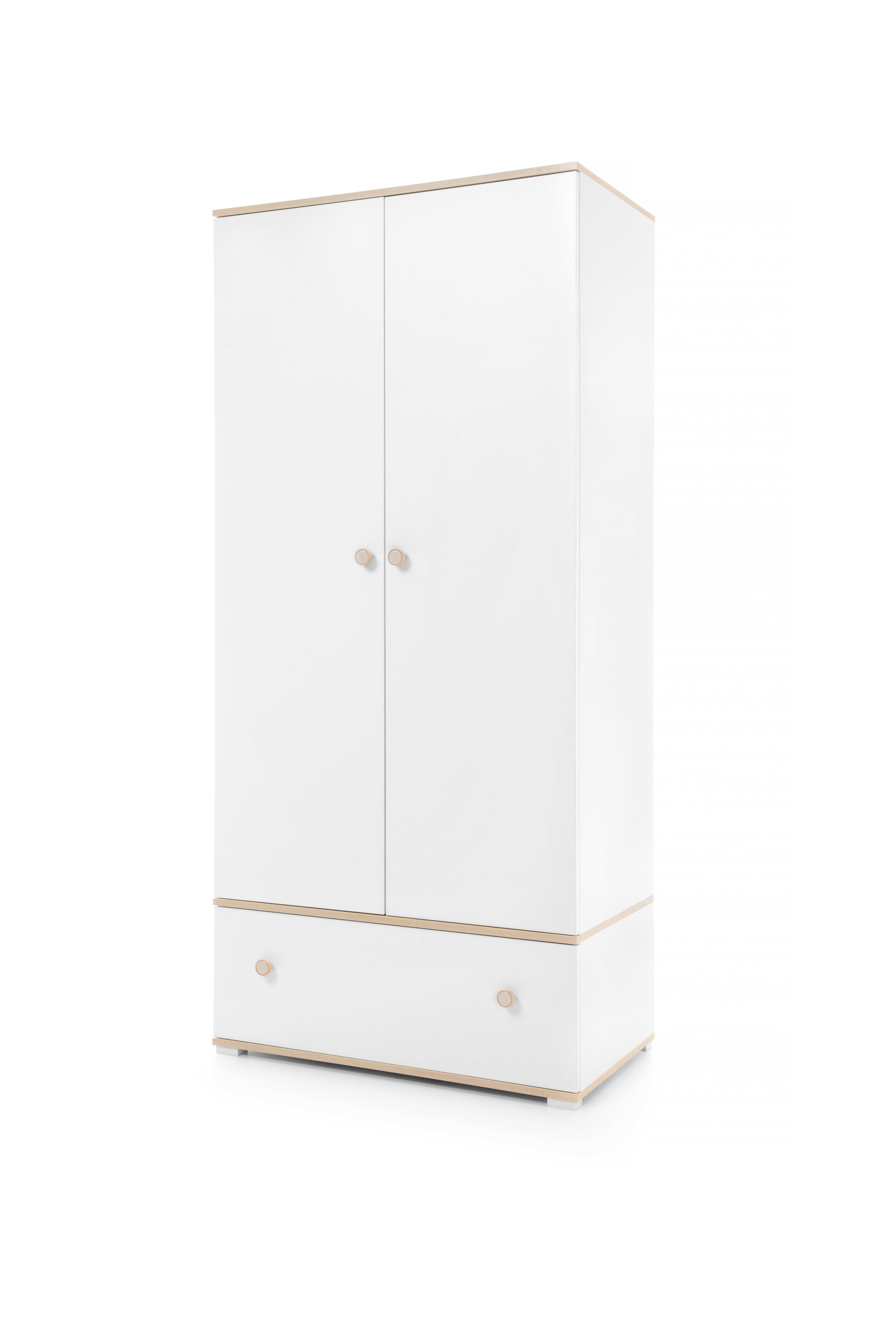 Šatní skříň Zoya ZY1 Barva korpusu + barva dveří: Dub biscuit / bílá