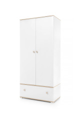 Šatní skříň Zoya ZY1 Barva korpusu + barva dveří: Dub biscuit / bílá