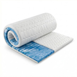Schlaftroll TOPPER 120x200 cm – 7 zón – 8 cm gelové pěny – potah TENCEL™ Lyocell – precizní odlehčení tlaku