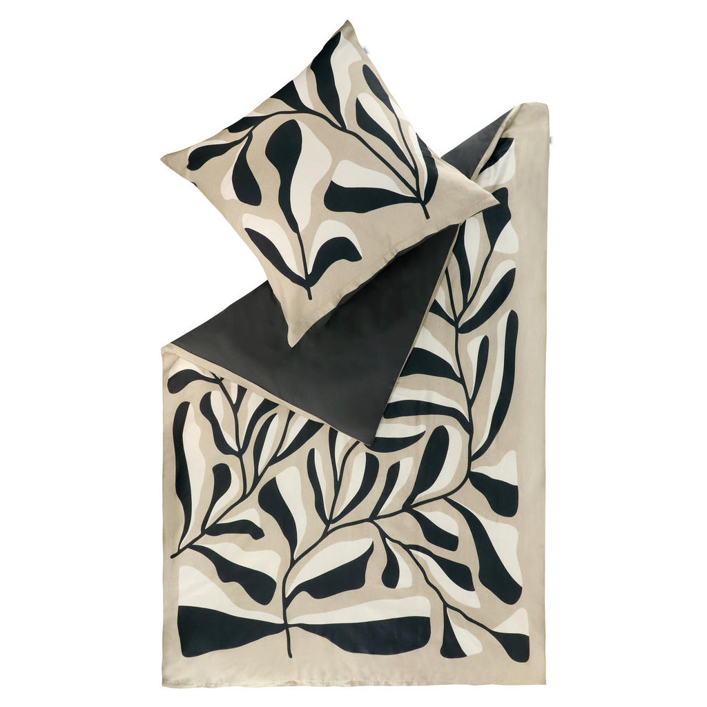 Schöner Wohnen OBOUSTRANNÉ POVLEČENÍ, satén, antracitová, krémová, béžová, 155/220 cm