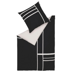 Schöner Wohnen POVLEČENÍ, satén, antracitová, krémová, černá, bílá, 140/200 cm