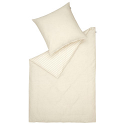 Schöner Wohnen POVLEČENÍ, satén, krémová, světle šedá, béžová, 140/200 cm