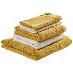 Schöner Wohnen SADA RUČNÍKŮ A OSUŠEK, 70x140/50x100 cm, krémová, žlutá, bílá