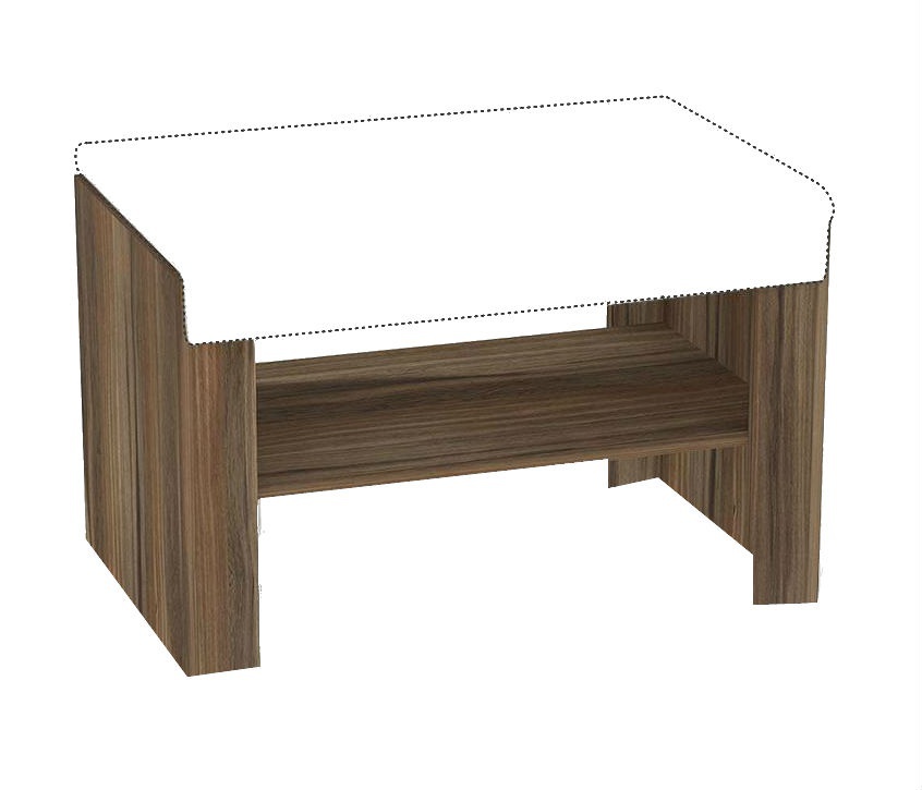Sedací lavička s výběrem sedáku rea vesti 1 - ořech rockpile