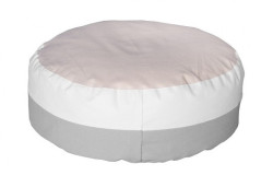 Sedací polštář - skandi krémová / šedá / béžová