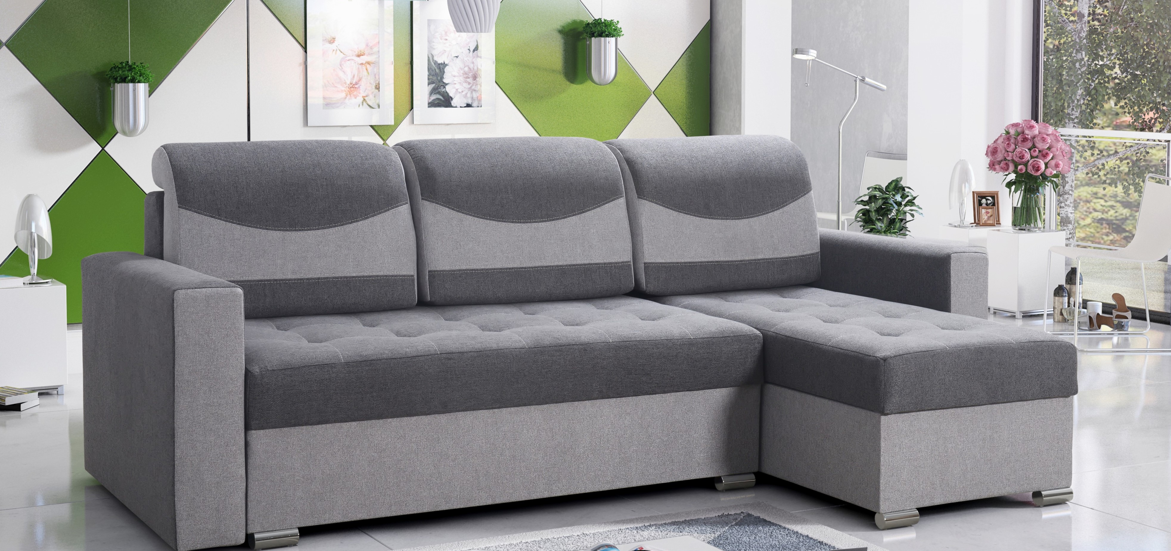 Sedací souprava Artur - AN-3646 / AN-3647 Provedení: Levá varianta, látka: AN-3646 / AN-3647