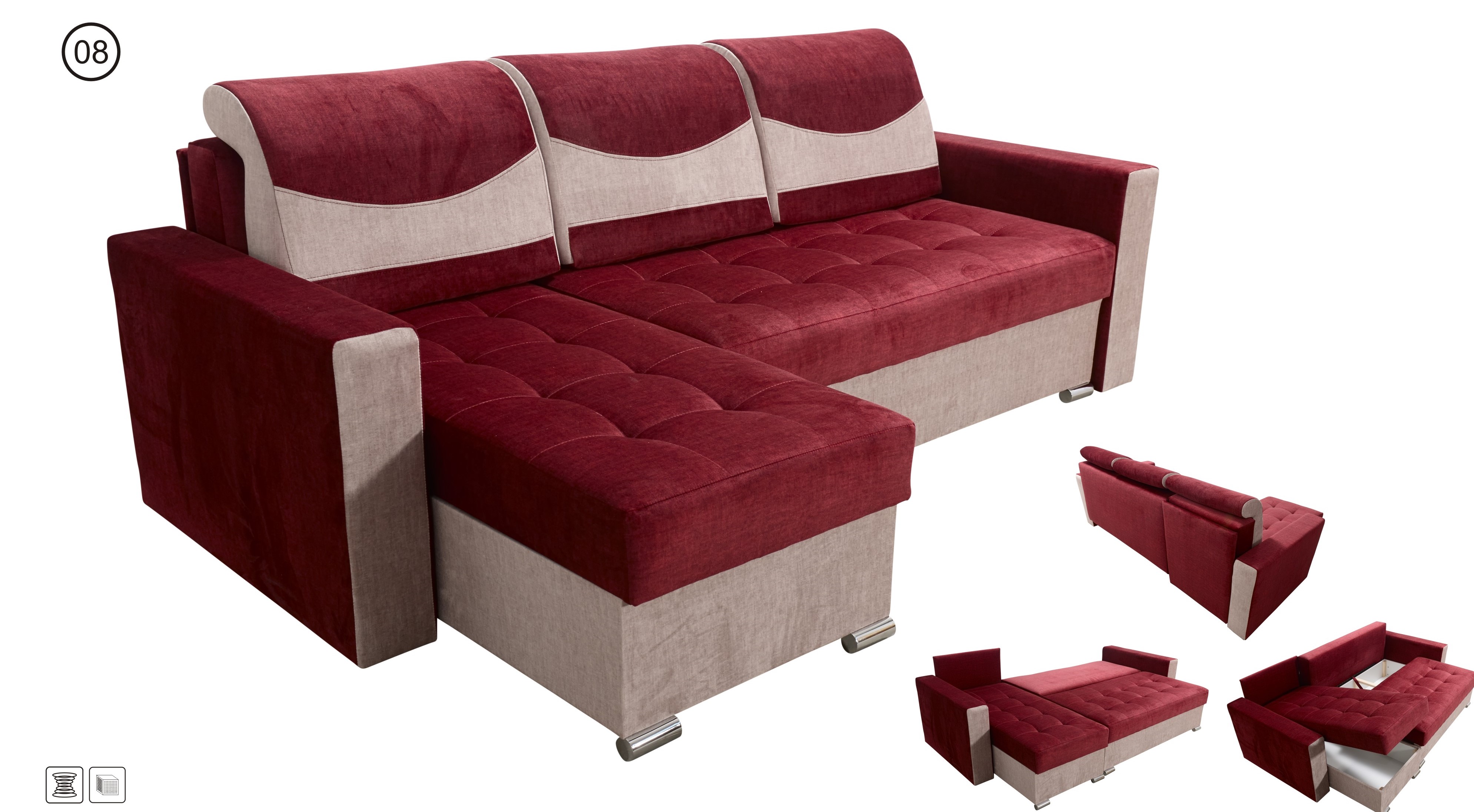 Sedací souprava Artur Provedení: Levá varianta, látka: Vogue 7/Vogue 2