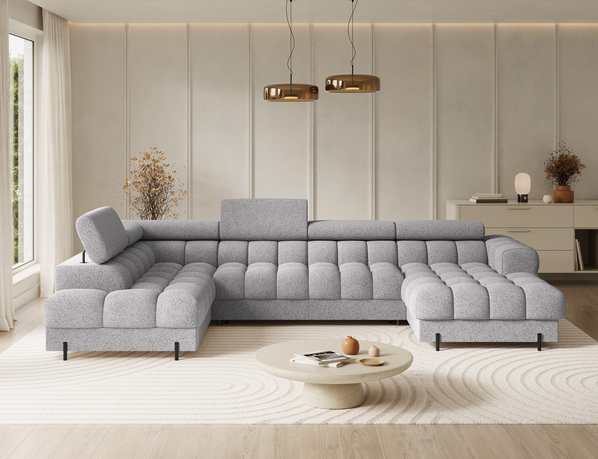 Sedací souprava Feraria Provedení: Pravá U, látka: Pellerito 3