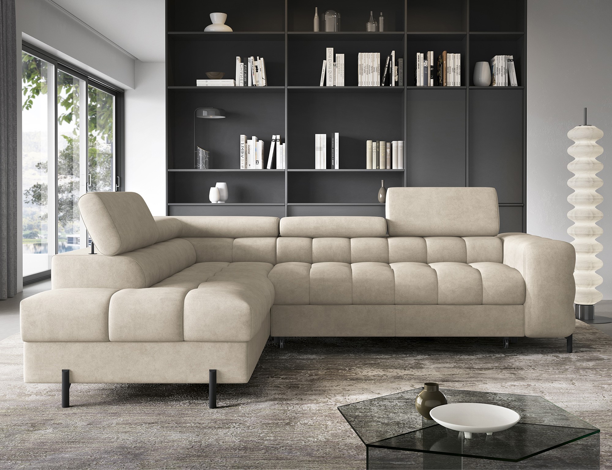 Sedací souprava Ferucce Provedení: Levá varianta, látka: Aura 18