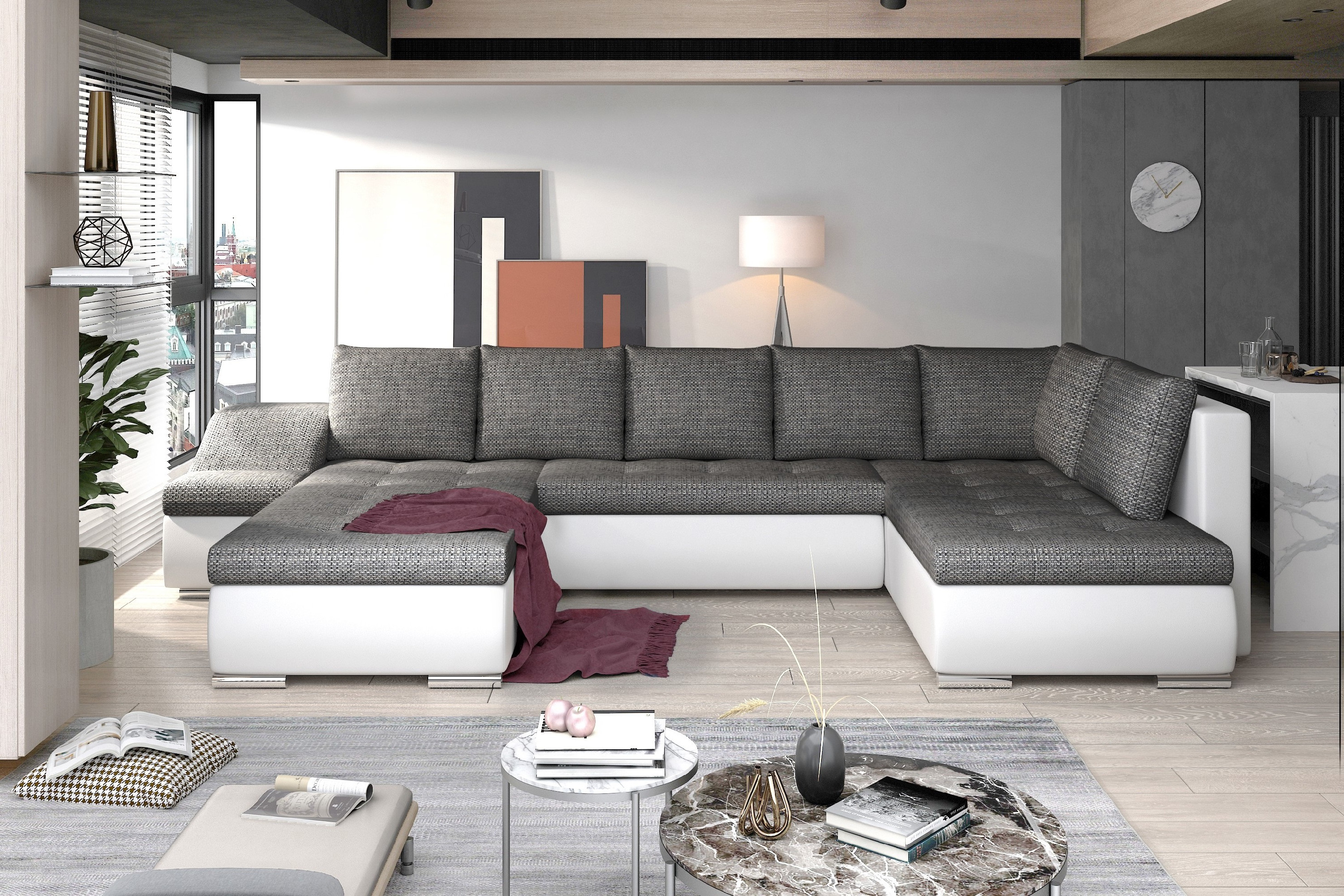 Sedací souprava Giovanni Provedení: Levá U, látka: Berlin 01/ Soft 17