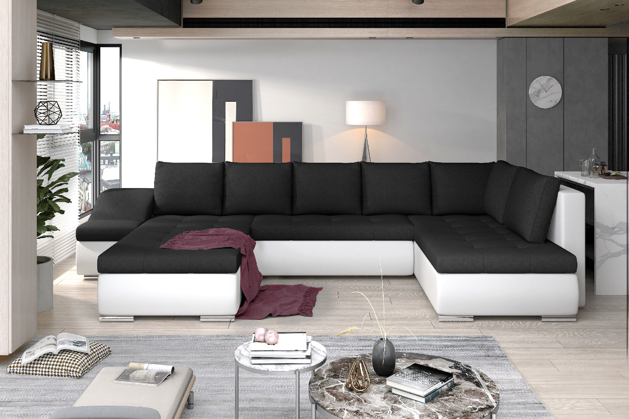 Sedací souprava Giovanni Provedení: Levá U, látka: Sawana 14/ Soft 17