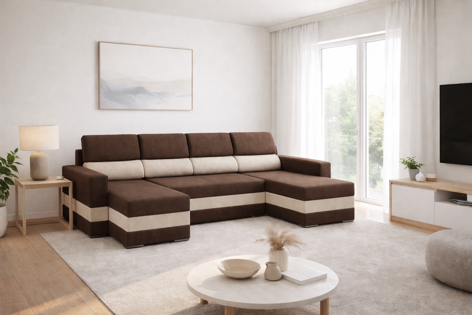 Sedací souprava Logan Mega UNI Provedení: Symetrická, látka: Gomez 4/ Gomez 2