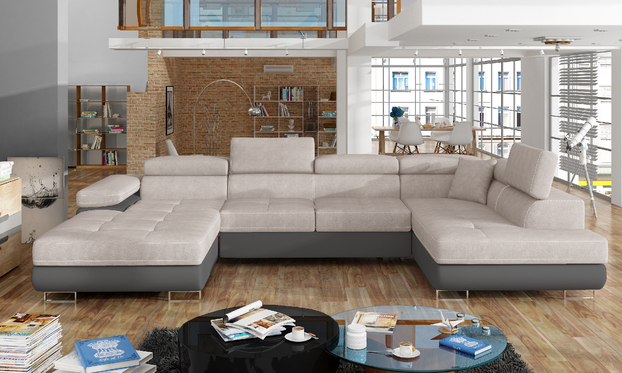 Sedací souprava Rodrigo Provedení: Pravá varianta - podle zad, látka: Soro 83/ Soft 29