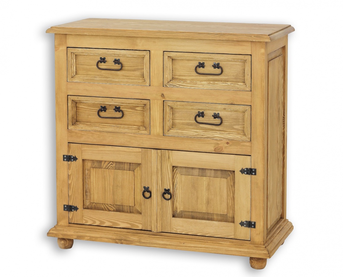 Selská komoda z masivu com 06 - k09 přírodní borovice