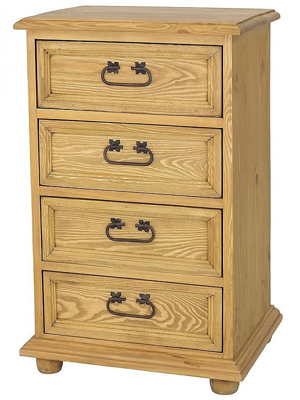 Selská komoda z masivu com 110 slim - k02 tmavá borovice