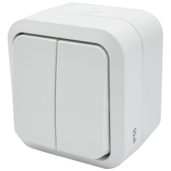 Sériový vypínač na omítku Aqua Pro IP55 vodotěsný bílý