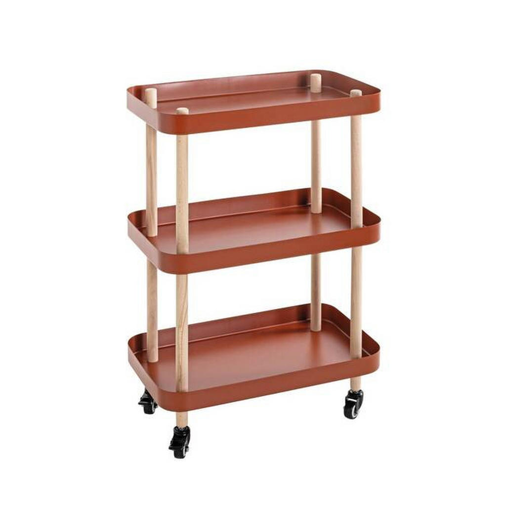 SERVÍROVACÍ VOZÍK, přírodní barvy, červená, barvy buku, 50/30/76 cm