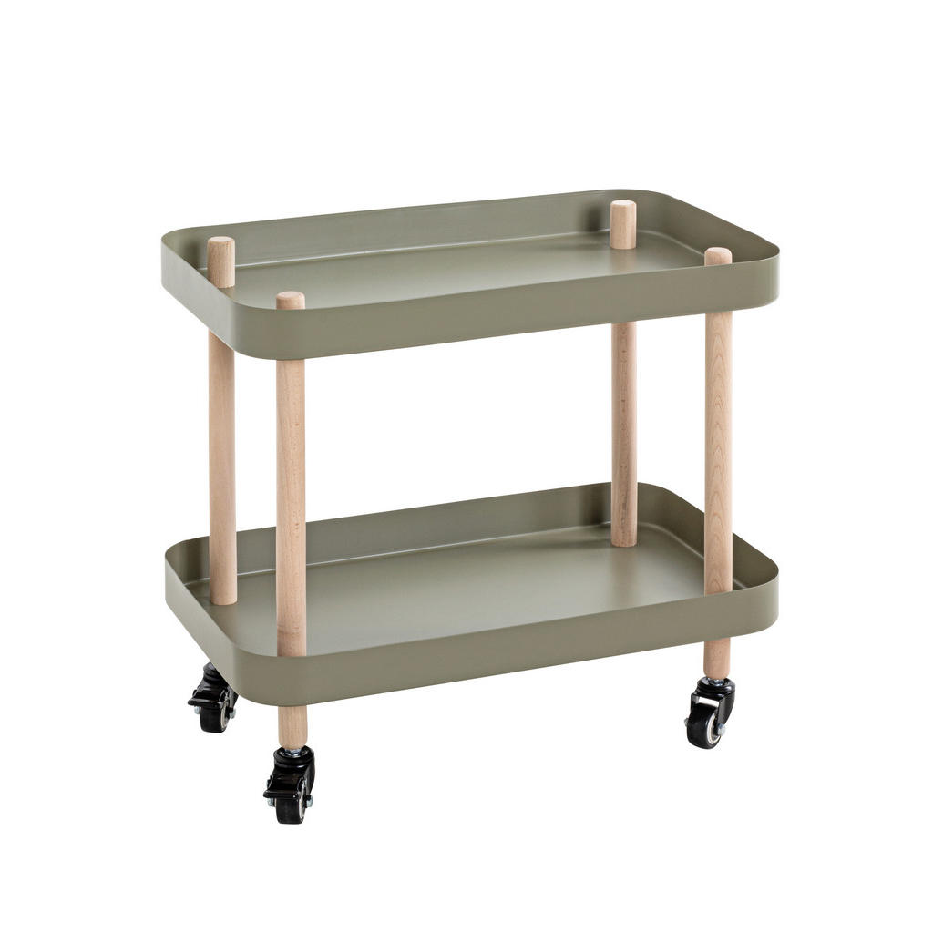 SERVÍROVACÍ VOZÍK, zelená, přírodní barvy, barvy buku, 50/30/47 cm