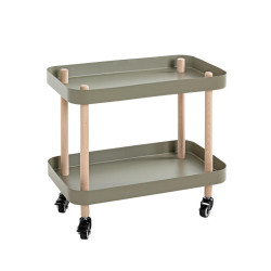 SERVÍROVACÍ VOZÍK, zelená, přírodní barvy, barvy buku, 50/30/47 cm