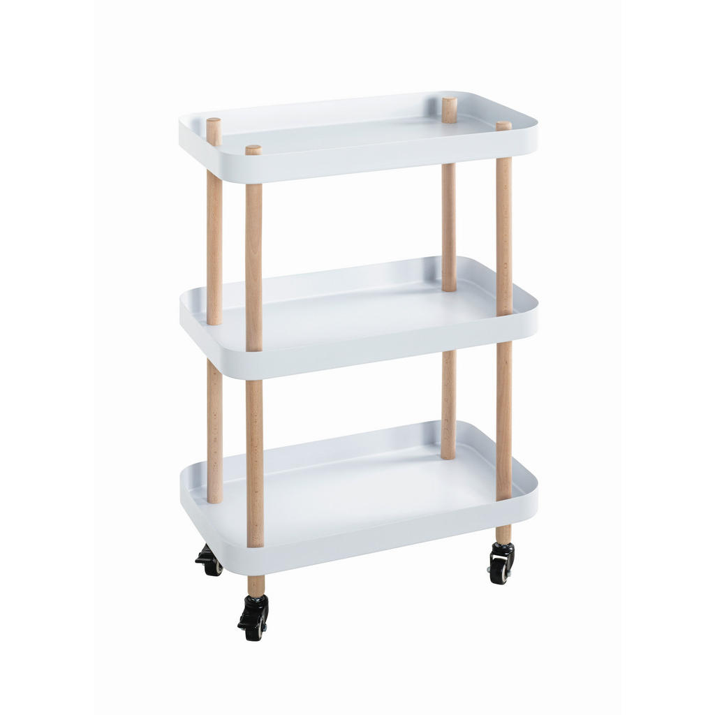 SERVÍROVACÍ VOZÍK, přírodní barvy, bílá, barvy buku, 50/30/76 cm