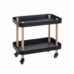 SERVÍROVACÍ VOZÍK, přírodní barvy, černá, barvy buku, 50/30/47 cm