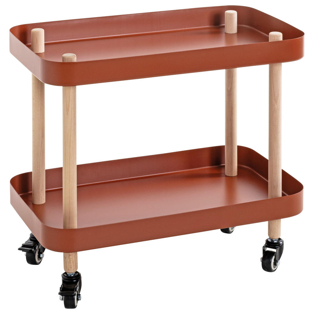 SERVÍROVACÍ VOZÍK, přírodní barvy, červená, barvy buku, 50/30/47 cm