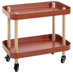 SERVÍROVACÍ VOZÍK, přírodní barvy, červená, barvy buku, 50/30/47 cm
