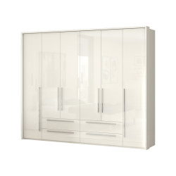 Šestidveřová skříň tiana-béžová - p66b/pn s osvětlením