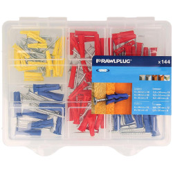 Set universálních hmoždinek s vruty 144 ks