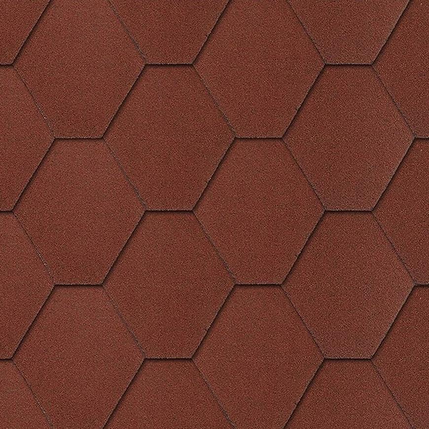 Šindel heksagonal červený 3 m2