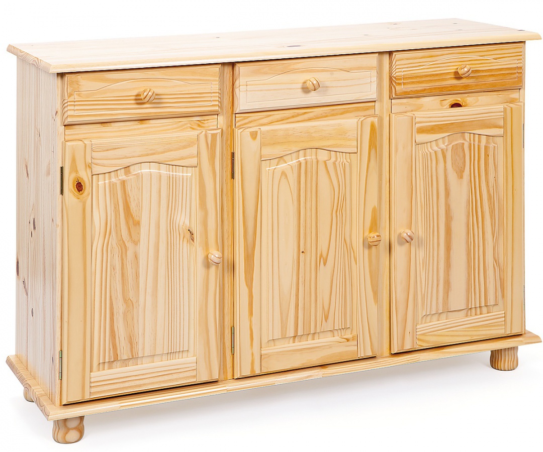 Široká kombinovaná komoda z masivu sorano - borovice