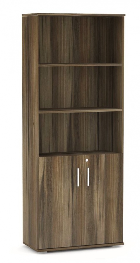 Široká kombinovaná skříňka rea office s50 + d2 (2ks) - ořech rockpile