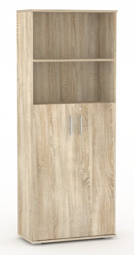 Široká kombinovaná skříňka rea office s50+d3(2ks) - dub bardolino