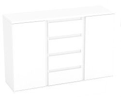 Široká komoda rea amy 8 - bílá