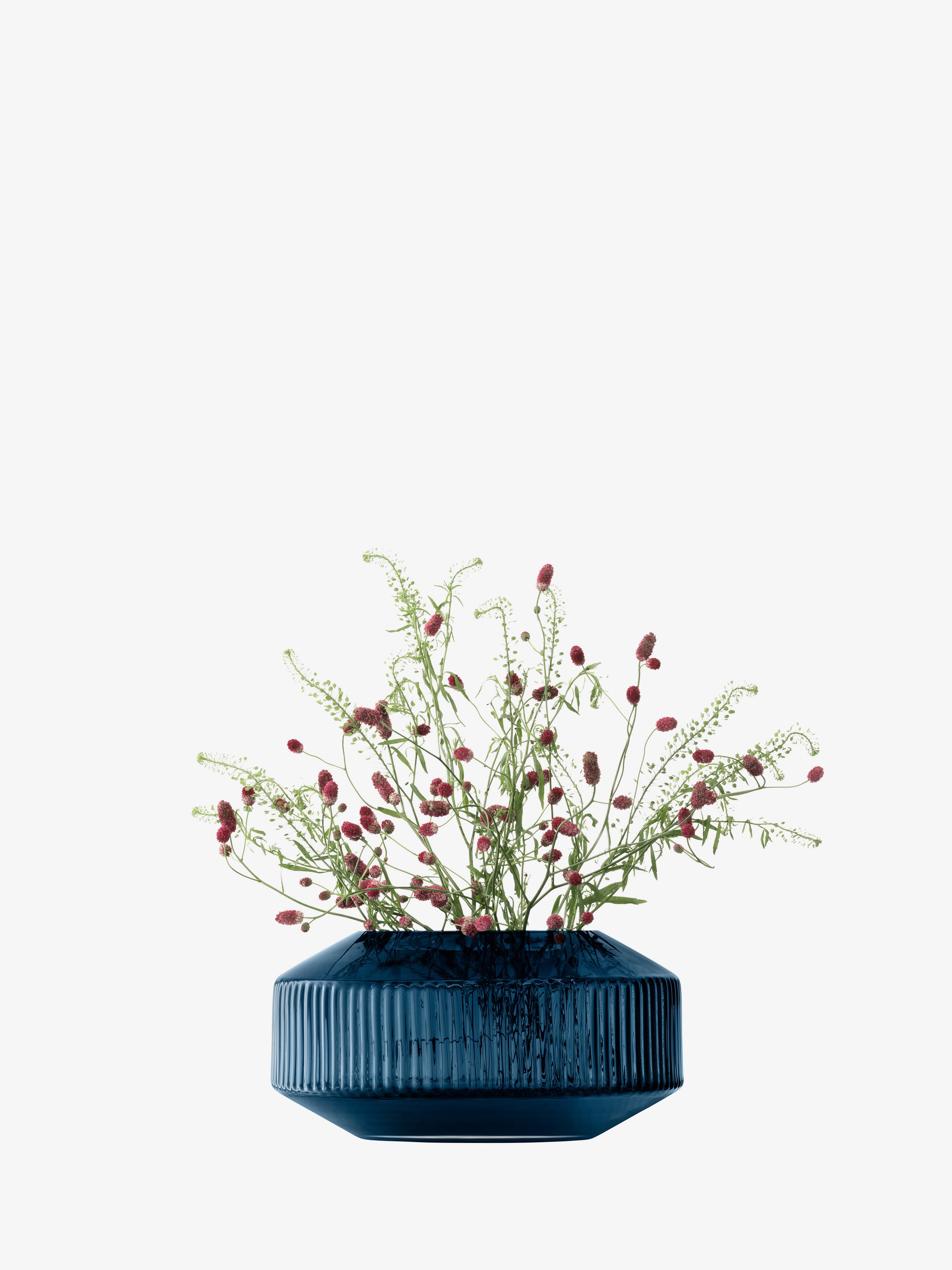 Široká váza Rotunda, v. 14 cm, safír - LSA international